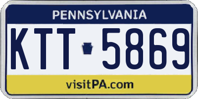 PA license plate KTT5869