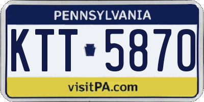 PA license plate KTT5870