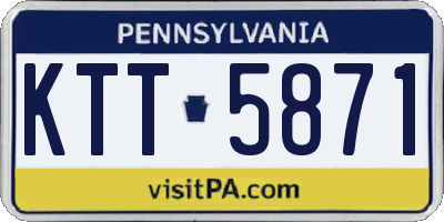 PA license plate KTT5871