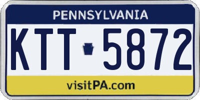 PA license plate KTT5872