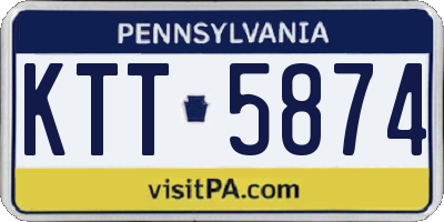PA license plate KTT5874