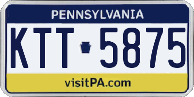 PA license plate KTT5875