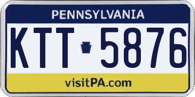 PA license plate KTT5876