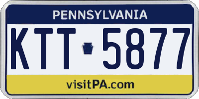 PA license plate KTT5877