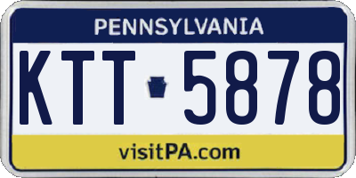 PA license plate KTT5878