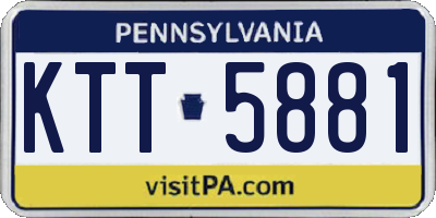 PA license plate KTT5881