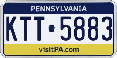 PA license plate KTT5883