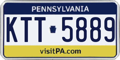 PA license plate KTT5889