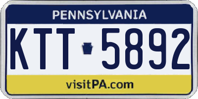 PA license plate KTT5892