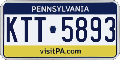 PA license plate KTT5893