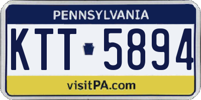 PA license plate KTT5894