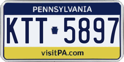 PA license plate KTT5897