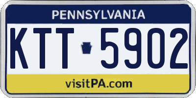 PA license plate KTT5902