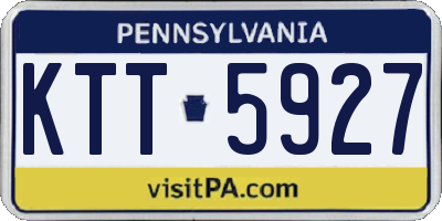 PA license plate KTT5927