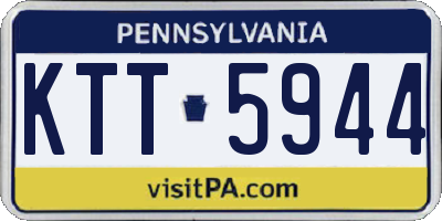 PA license plate KTT5944