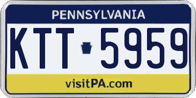 PA license plate KTT5959