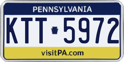 PA license plate KTT5972