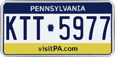 PA license plate KTT5977
