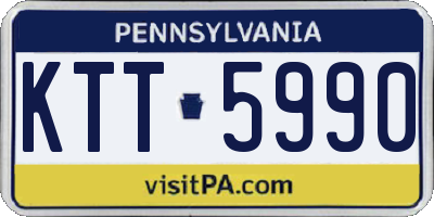 PA license plate KTT5990