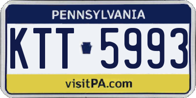 PA license plate KTT5993