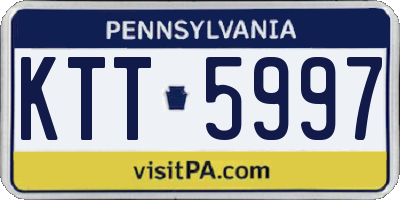 PA license plate KTT5997
