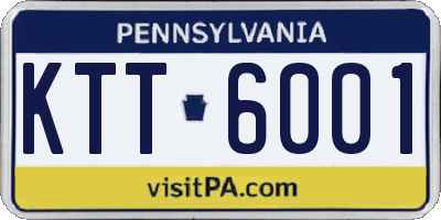 PA license plate KTT6001