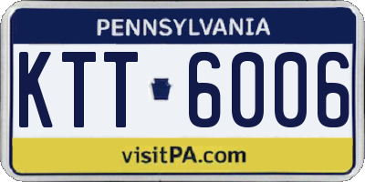 PA license plate KTT6006