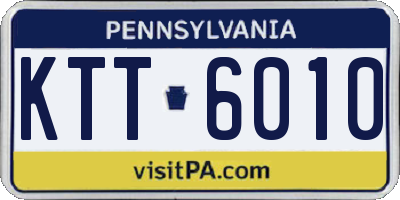 PA license plate KTT6010