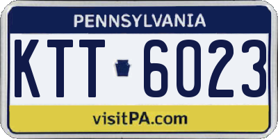 PA license plate KTT6023