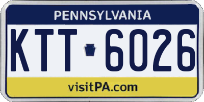 PA license plate KTT6026