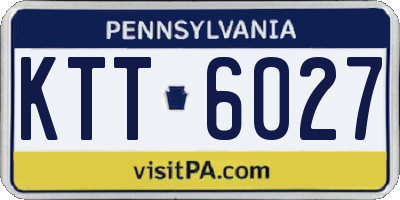 PA license plate KTT6027