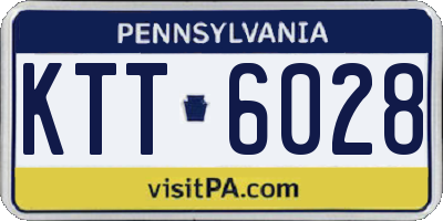 PA license plate KTT6028