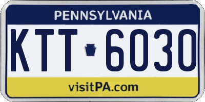 PA license plate KTT6030