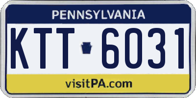 PA license plate KTT6031