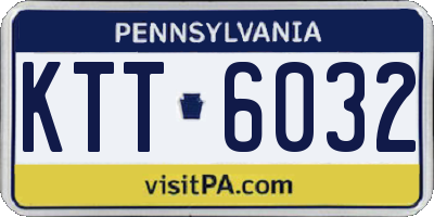 PA license plate KTT6032