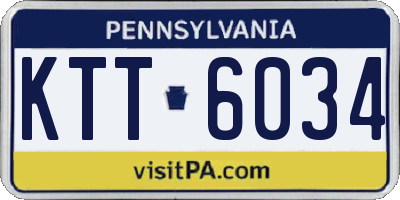 PA license plate KTT6034