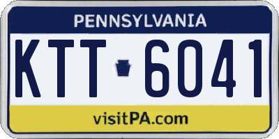 PA license plate KTT6041