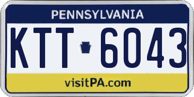 PA license plate KTT6043