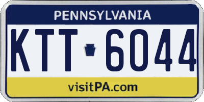 PA license plate KTT6044