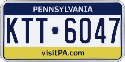 PA license plate KTT6047