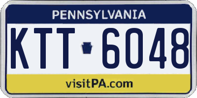 PA license plate KTT6048