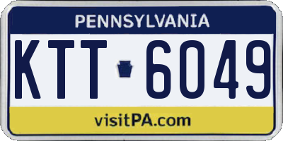 PA license plate KTT6049