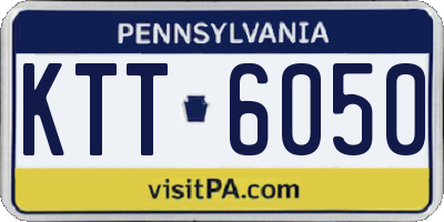 PA license plate KTT6050