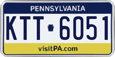 PA license plate KTT6051