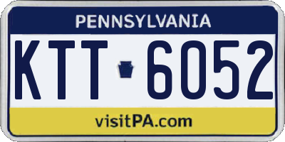 PA license plate KTT6052
