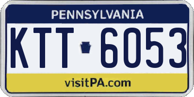 PA license plate KTT6053