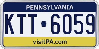PA license plate KTT6059