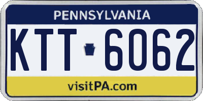 PA license plate KTT6062