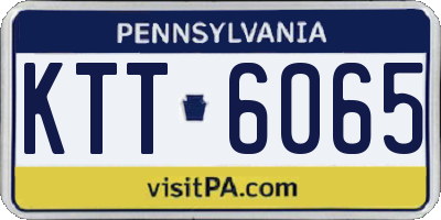 PA license plate KTT6065