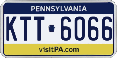 PA license plate KTT6066